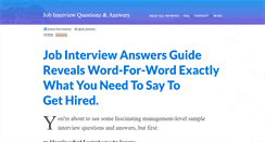 Desktop Screenshot of job-interview-answers.com