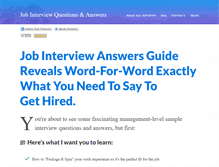 Tablet Screenshot of job-interview-answers.com